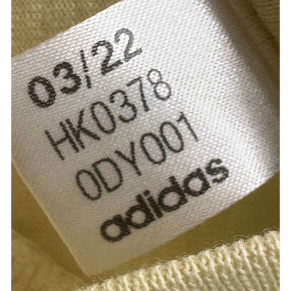 Adidas T-Shirt Men's 2XL Yellow Black All-Over Print Crew Short Sleeve Pullover - Picture 7 of 10